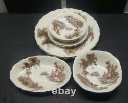 Vintage Lot Johnson Brothers The Old MILL 17 Pc All Either Chipped Or Crazed