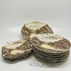 Vintage Mixed Set of Johnson Brothers Olde English Countryside Dining Plates 50+