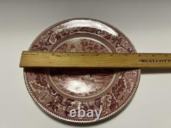 Vintage Red Johnson Bros Historic America Plate 8 Sacramento City California