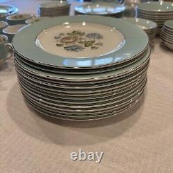 Vintage Snowhite Johnson Bros Mid Century Dinner Set Full/Partial Rose Floral