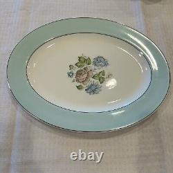 Vintage Snowhite Johnson Bros Mid Century Dinner Set Full/Partial Rose Floral