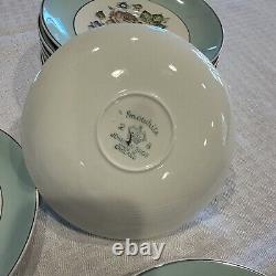 Vintage Snowhite Johnson Bros Mid Century Dinner Set Full/Partial Rose Floral