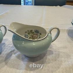 Vintage Snowhite Johnson Bros Mid Century Dinner Set Full/Partial Rose Floral