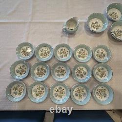 Vintage Snowhite Johnson Bros Mid Century Dinner Set Full/Partial Rose Floral