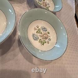 Vintage Snowhite Johnson Bros Mid Century Dinner Set Full/Partial Rose Floral