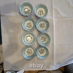 Vintage Snowhite Johnson Bros Mid Century Dinner Set Full/Partial Rose Floral