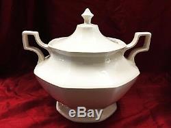 Vintage Soup Tureen Johnson Brothers Heritage White Soup Tureen Lid Rare Large