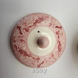 Vintage Tea Set Johnson Bros. Historic America Pink/Red EUC ENGLAND