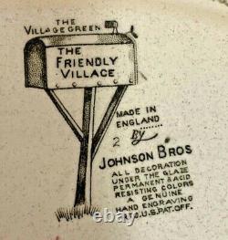 Vintage The Friendly Village England Johnson Bros 24 Piece China Set