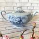 Vintage Tulip Time Blue(blue Background) Teapot By Johnson Bros England