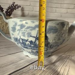 Vintage TuLip Time Blue(Blue Background) Teapot by Johnson Bros England