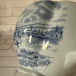 Vintage TuLip Time Blue(Blue Background) Teapot by Johnson Bros England