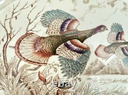 Vintage Wild Turkeys Windsor Ware Johnson Bros 20 Platter Mint