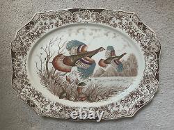 Vintage Wild Turkeys platter and plates Windsor Ware Johnson Brothers England