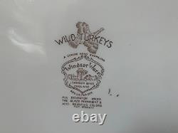 Vintage Wild Turkeys platter and plates Windsor Ware Johnson Brothers England