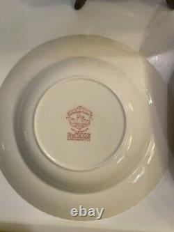 Vintage windsor ware johnson bros england red transferware dinner & Salad plates