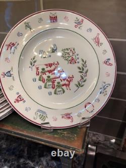 Vtg 10 8 5/8th the twelve days of christmas made in england johnson bros plates