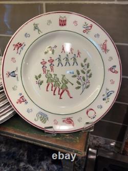 Vtg 10 8 5/8th the twelve days of christmas made in england johnson bros plates