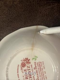 Vtg 12 Johnson Bros England Rose Chintz 6.25 Bowls 4 With Flaws Look At Pics
