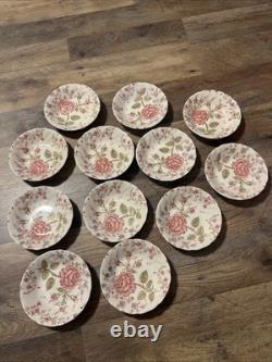 Vtg 12 Johnson Bros. England Rose Chintz Vtg 5.25 Bowls 1 With Flaw
