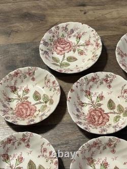 Vtg 12 Johnson Bros. England Rose Chintz Vtg 5.25 Bowls 1 With Flaw
