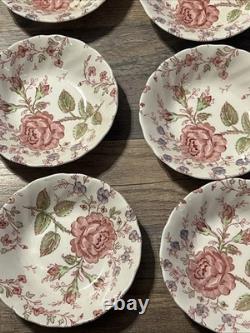 Vtg 12 Johnson Bros. England Rose Chintz Vtg 5.25 Bowls 1 With Flaw