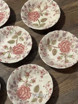 Vtg 12 Johnson Bros. England Rose Chintz Vtg 5.25 Bowls 1 With Flaw