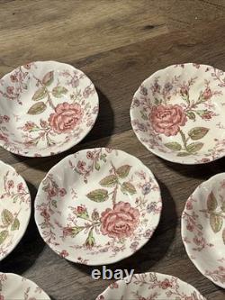 Vtg 12 Johnson Bros. England Rose Chintz Vtg 5.25 Bowls 1 With Flaw
