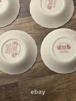 Vtg 12 Johnson Bros. England Rose Chintz Vtg 5.25 Bowls 1 With Flaw