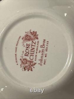 Vtg 12 Johnson Bros. England Rose Chintz Vtg 5.25 Bowls 1 With Flaw