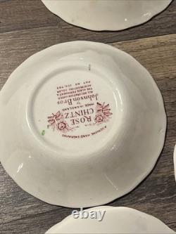 Vtg 12 Johnson Bros. England Rose Chintz Vtg 5.25 Bowls 1 With Flaw