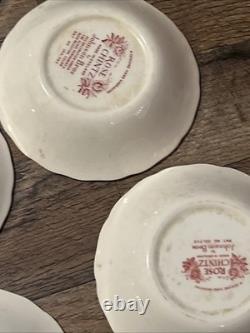 Vtg 12 Johnson Bros. England Rose Chintz Vtg 5.25 Bowls 1 With Flaw