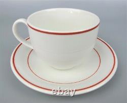 Vtg 1950's Johnson Brothers Simplicity Dinner Service Set for 6. Red rust band