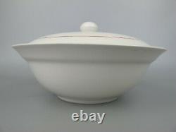 Vtg 1950's Johnson Brothers Simplicity Dinner Service Set for 6. Red rust band