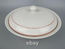 Vtg 1950's Johnson Brothers Simplicity Dinner Service Set for 6. Red rust band