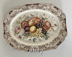 Vtg 1960 Johnson Brothers Harvest Platter XL Ironstone Thanksgiving Christmas