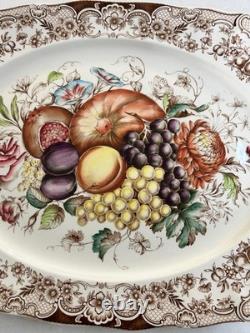 Vtg 1960 Johnson Brothers Harvest Platter XL Ironstone Thanksgiving Christmas