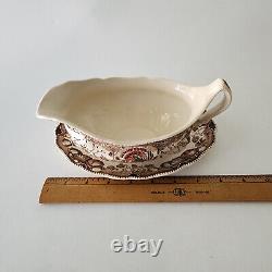 Vtg His Majesty Turkey Gravy Boat by Johnson Bros Transferware Made in England