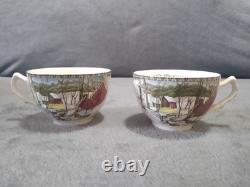 Vtg Johnson Bros Friendly Village Coffee/ Tea Set Made In England See Pictures
