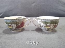 Vtg Johnson Bros Friendly Village Coffee/ Tea Set Made In England See Pictures