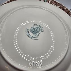 Vtg Johnson Bros His Majesty 6 DINNER PLATES 10.5 England Turkey Thanksgiving