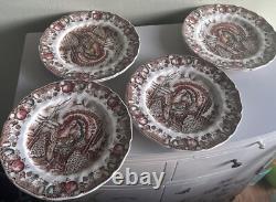 Vtg Johnson Bros His Majesty 8 DINNER PLATES 10.5 England Turkey No Box