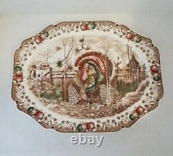 Vtg. Johnson Bros. His Majesty Lg Turkey Oval Ironstone Platter 20×15 England