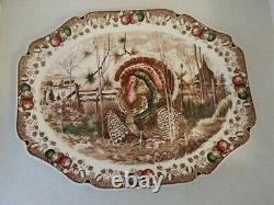 Vtg. Johnson Bros. His Majesty Lg Turkey Oval Ironstone Platter 20×15 England