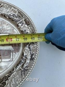 Vtg Johnson Bros Historic America Home for Thanksgiving Turkey Platter 20 Wide
