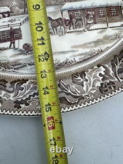 Vtg Johnson Bros Historic America Home for Thanksgiving Turkey Platter 20 Wide