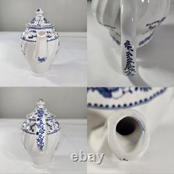 Vtg Johnson Bros Indie Blue Tea Coffee Pot Creamer Sugar Pitcher Porcelain Set