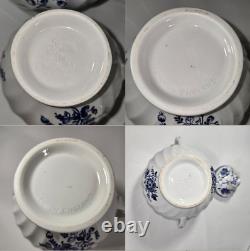 Vtg Johnson Bros Indie Blue Tea Coffee Pot Creamer Sugar Pitcher Porcelain Set