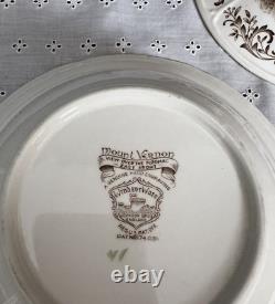 Vtg. Johnson Bros. Windsor Ware Mount Vernon Vegetable Bowl with lid Brown 10 1/4