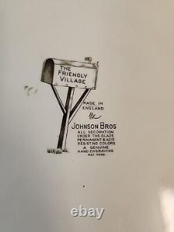 Vtg. Johnson Brothers Bros. FRIENDLY VILLAGE Turkey Serving Platter 20 X 16 RARE